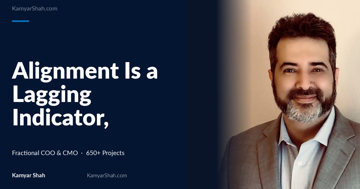 Alignment Is a Lagging Indicator, Not a Solution