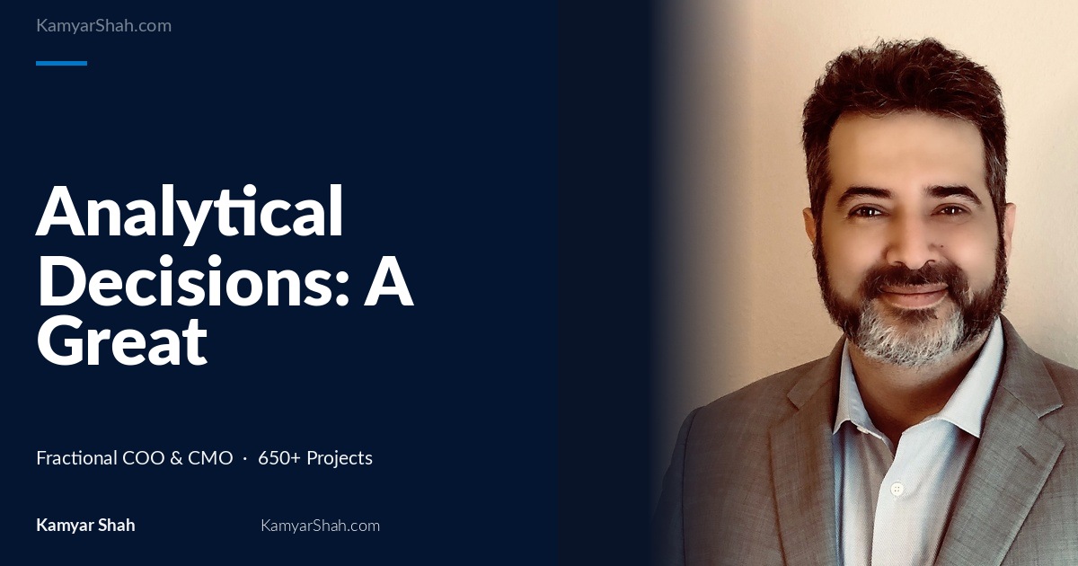 Analytical Decisions: A Great Place to Start