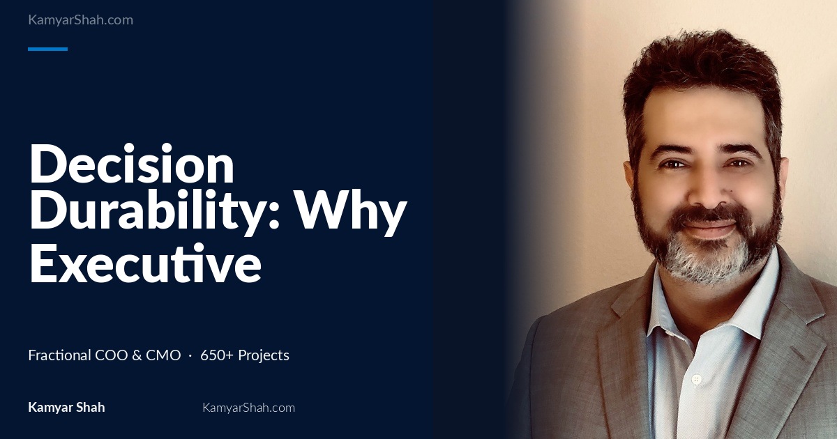 Decision Durability: Why Executive Coaching Fails When Decisions Don’t Stick