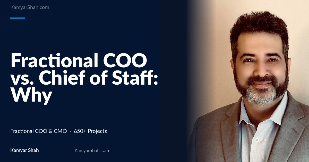 Fractional COO vs. Chief of Staff: Why Coordination Roles Don’t Fix Decision Latency