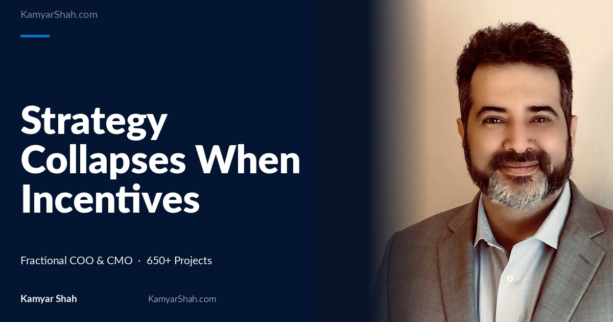 Strategy Collapses When Incentives Undermine Decisions