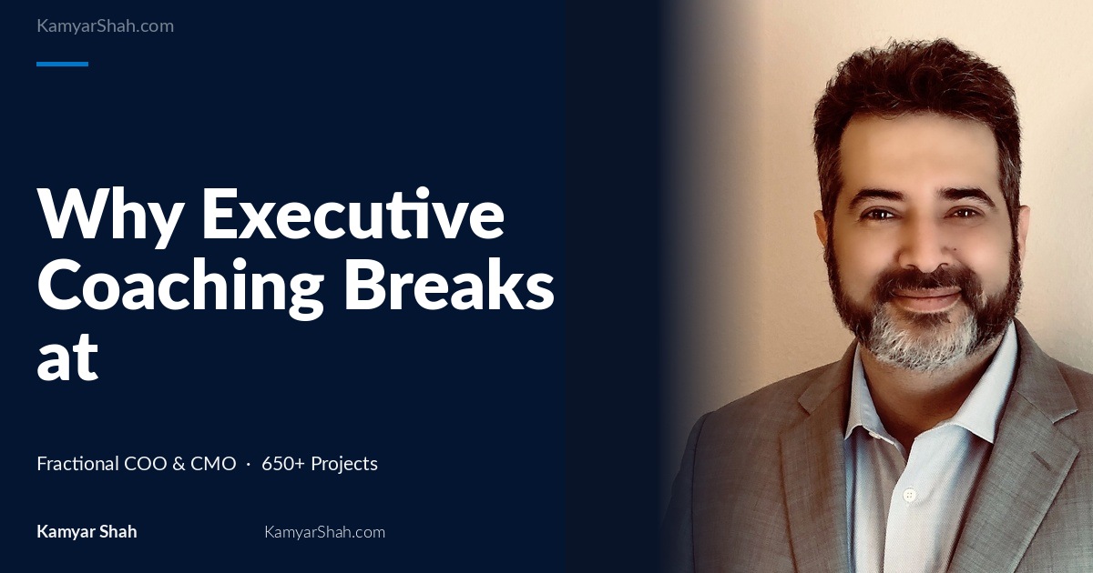 Why Executive Coaching Breaks at Scale and What Has to Be in Place Before It Works