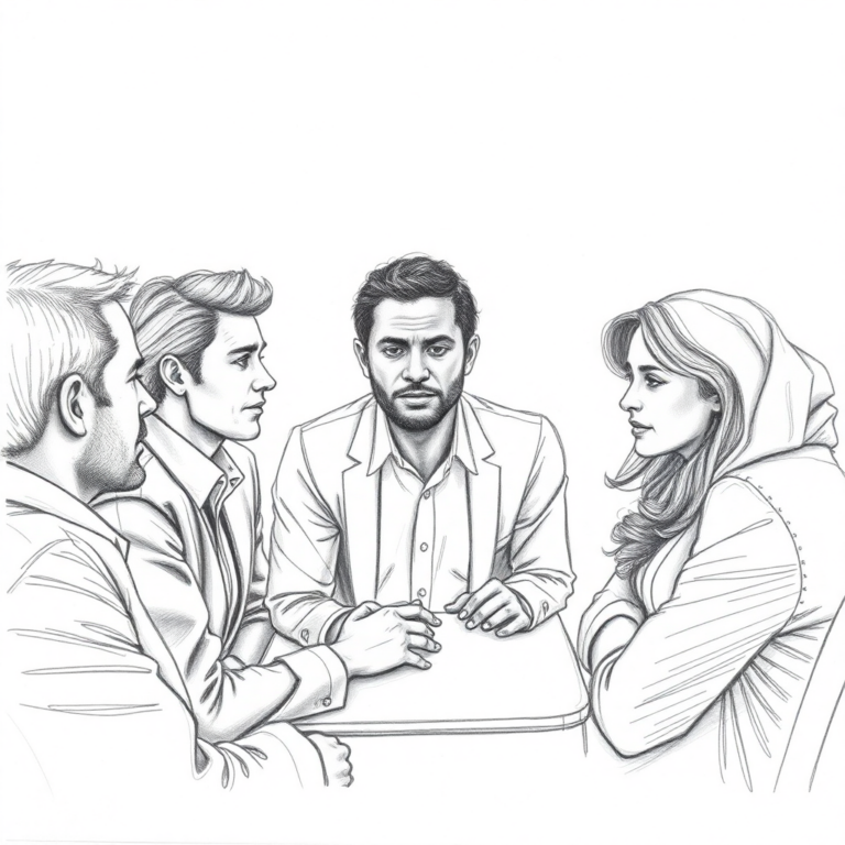 Mid level management of all races and gender are having a discussion