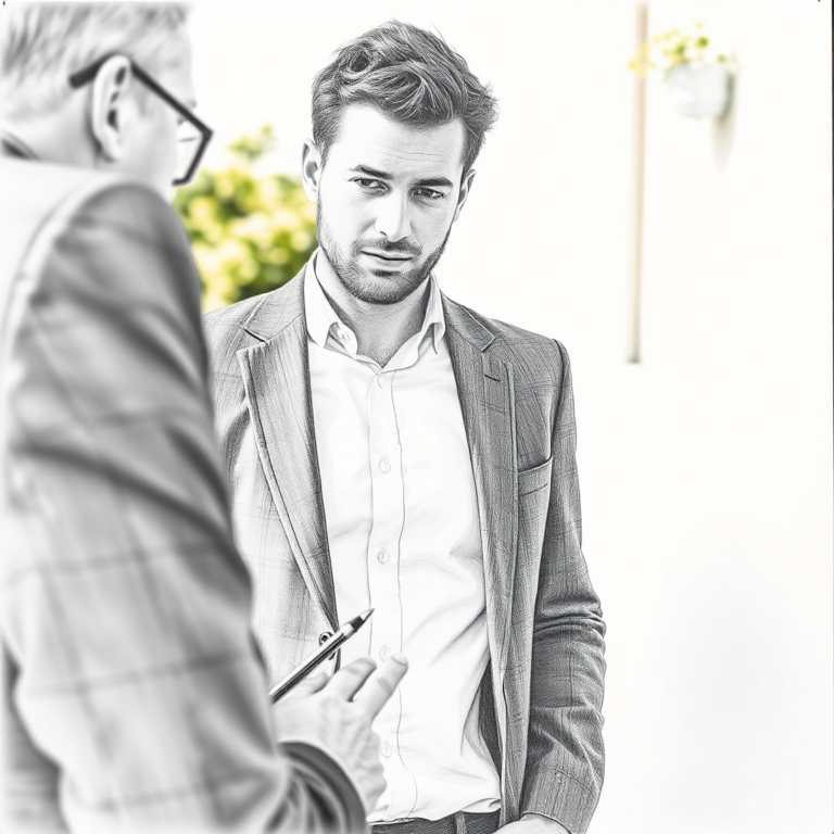 Business professional in discussion