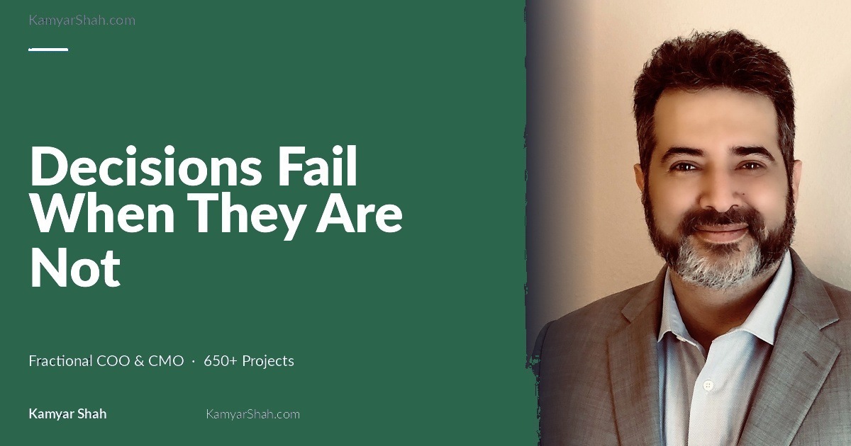 A decision that gets relitigated is not a decision. It is a recurring meeting.