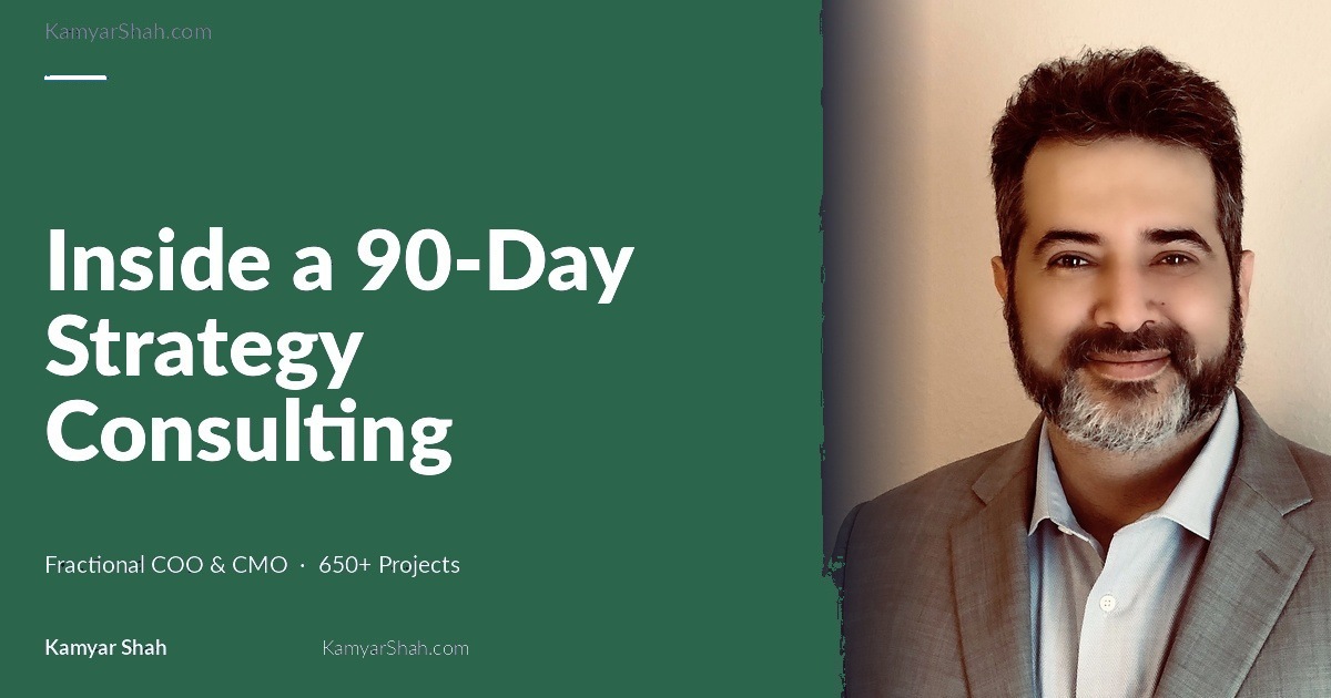 What does 90 days with a strategy consultant actually produce? Here is the answer.