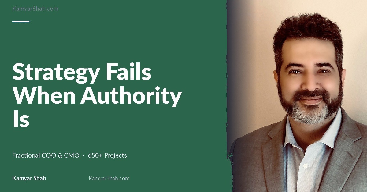 Your strategy is not failing because of disagreement. It is failing because no one knows who gets the final call.