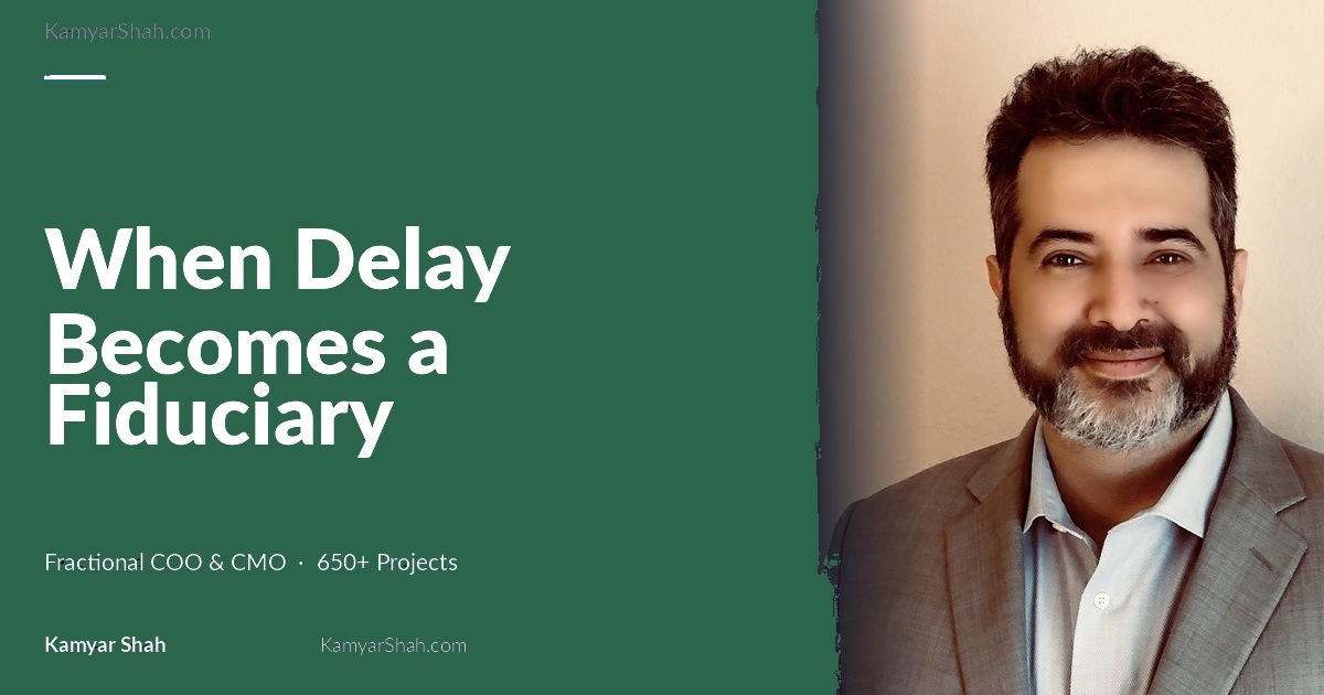 At some point, delayed decisions stop being prudent and start being a breach