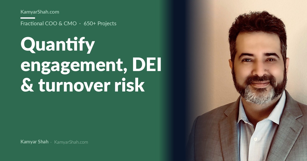 Quantify engagement, DEI & turnover risk